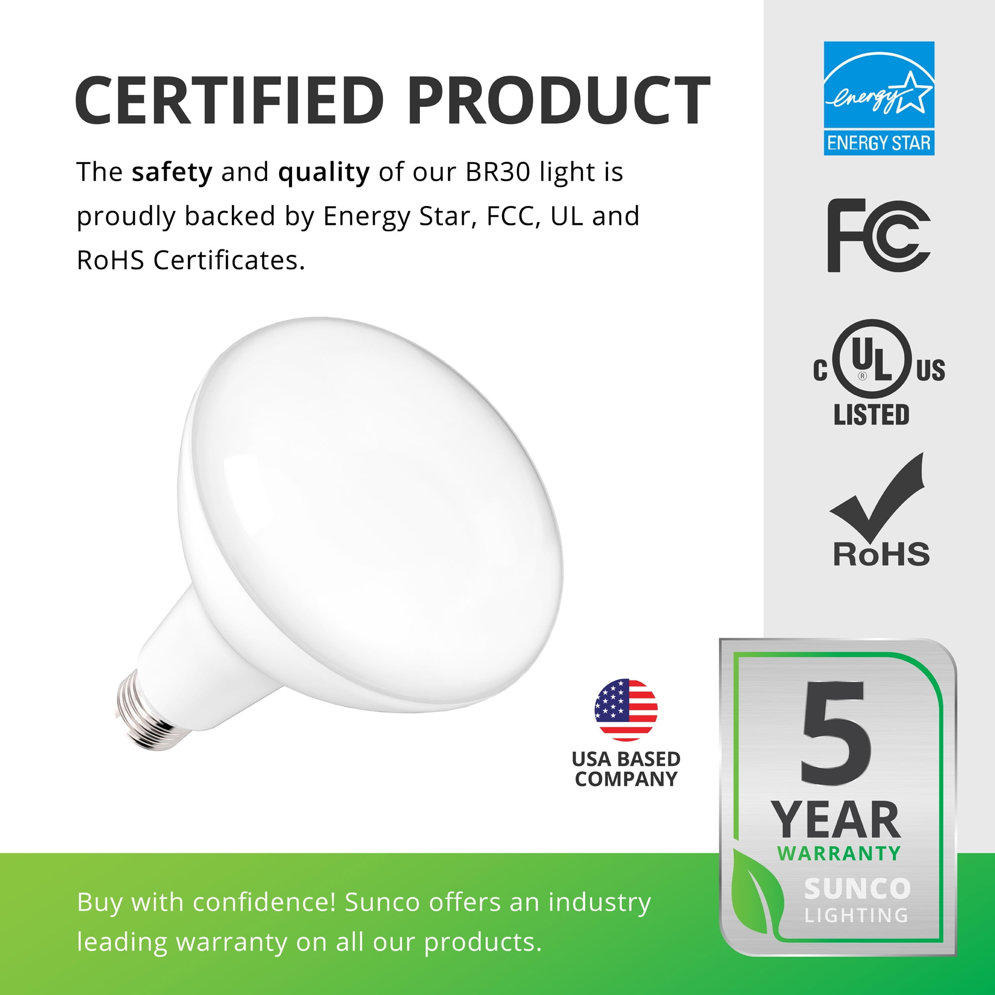 850lm UL Listed E26 Base 11W=75W Hykolity 10 Pack Flood Light Bulb BR30 LED Bulb for Indoor//Outdoor Downlight Recessed Can Light Dimmable 5000K Daylight