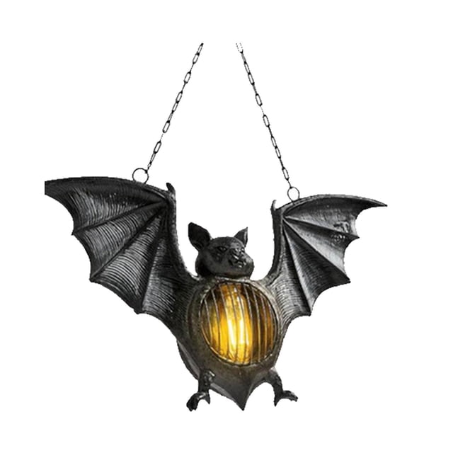 Linternas de Halloween Luces LED, Adorno de murciélago colgante Estatuillas Estatuas Jardín en hogar Porche bar
