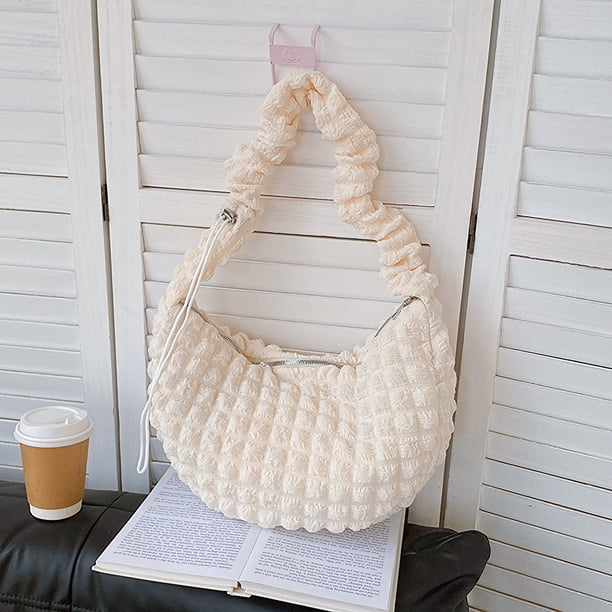 Bolso de mano a cuadros para mujer, correas de hombro ajustables suaves, Bolso de citas diario a la moda