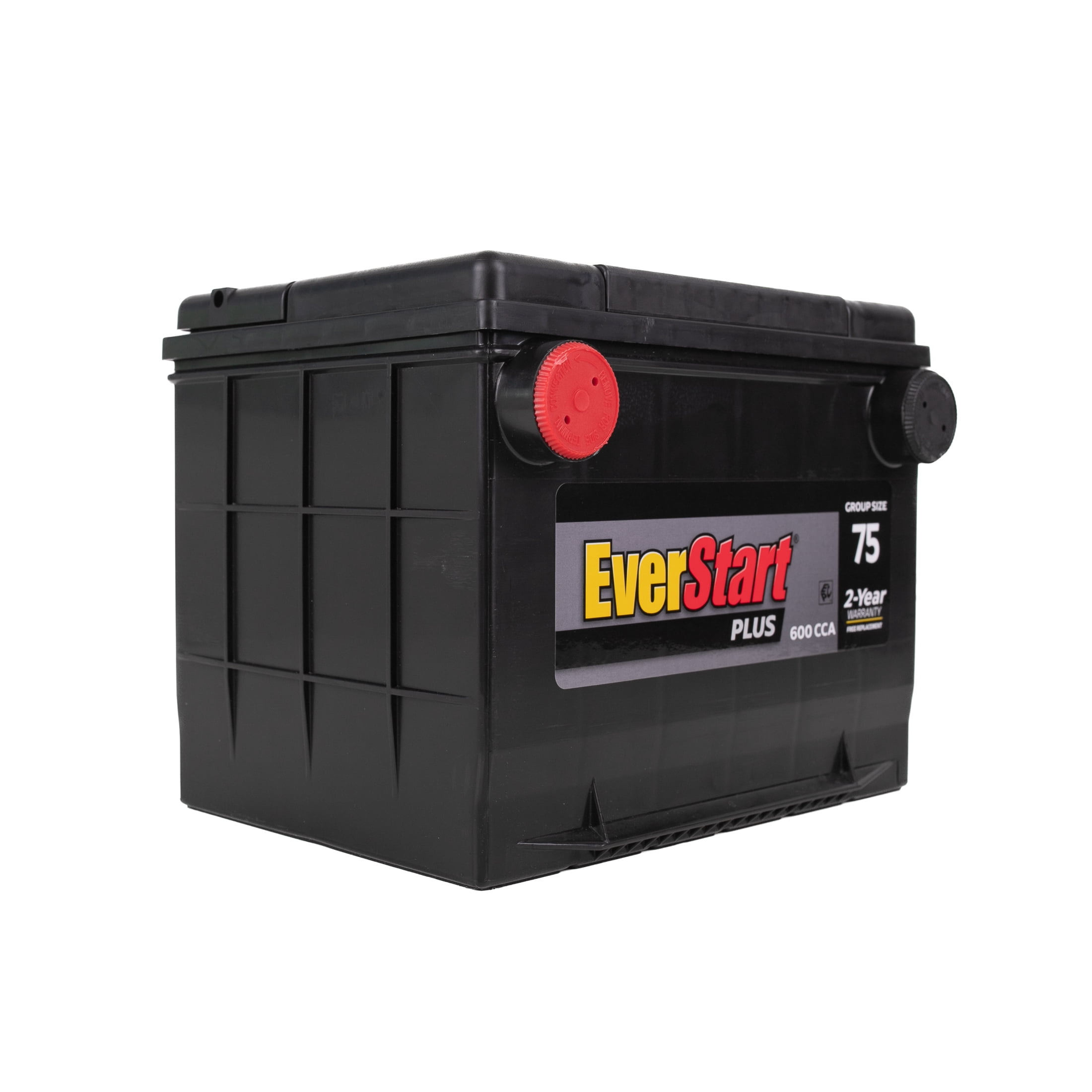 EverStart Plus Lead Acid Automotive Battery, Group Size 75 (12 Volt/600 CCA)