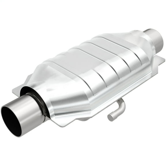 MagnaFlow California Converter 557107 Direct Fit California Catalytic Converter; 2.5 in. Main Tubing; 2.5 in. Inlet/Outlet; L-9 in.; W-4 in.; L-19.875 in. Overall; Not Air Tube Adaptable; Stainless;