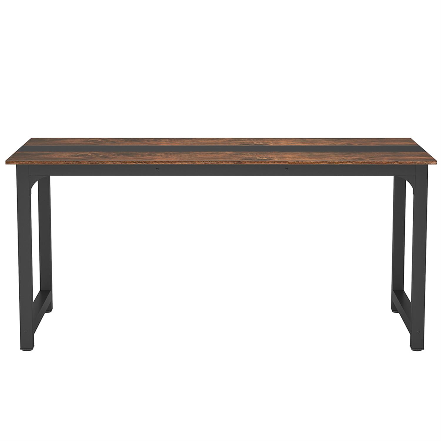Demi Bonn 55" Heavy-Duty Computer Desk, Gaming Desk, Simple Study Work Desk for Home Office, Study, Living Room, Brown