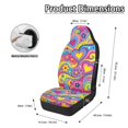 thumbnail image 6 of POLERO Groovy Heart Floral Car Seat Cover, Polyester Stretch Washable 2 Pack Front Seats for Trucks and Vans Interior Accessories, 6 of 12