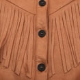 thumbnail image 5 of Western Jackets for Women Suede Fringe Jacket Tassel Long Sleeve Button Down Vintage Cowgirl Country Concert Outfits Fringe Suede Western Cowgirl Shirts Rodeo Tops Slim Fit Country Concert Jacket, 5 of 9