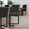 thumbnail image 6 of Merrick Lane Mid Century Upholstered Bar Stool, Charcoal, 6 of 13