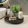 thumbnail image 5 of 13" Lazy Susan Turntable Organizer for Table Top, Round Wooden Lazy Susan for Cabinet Kitchen Decor Centerpieces Coffee Table, Storage Condiments Spices, Bathroom Vanity Tray for Soap, Black, 5 of 14