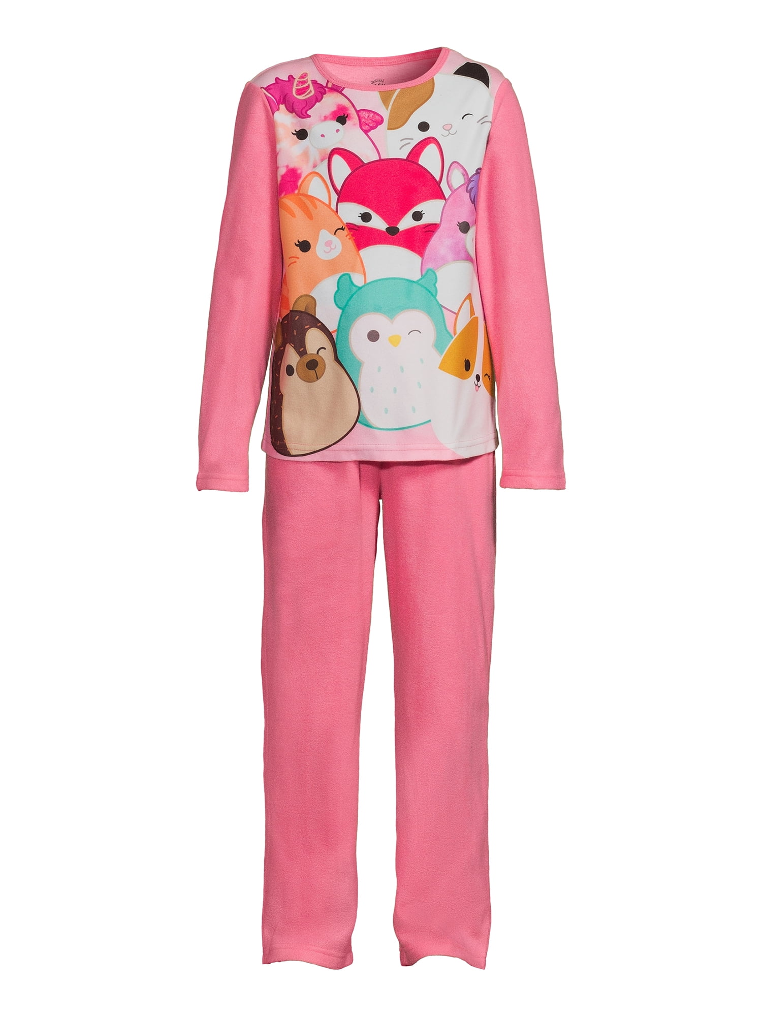 Girls Licensed Character Long Sleeve Top and Pants Sleep Set,  2-Piece, Sizes 4-12