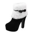 thumbnail image 4 of Botines de ante sintético para mujer, botines para fiestas informales, disfraces de Navidad - 39 Jinwen Botines de mujer Tacones altos, 4 of 8