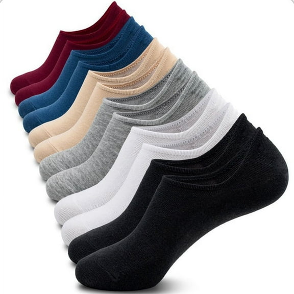 No Show Socks Women Low Socks Non Slip Flat Boat Line 4/8 Pairs - 6 Pairs_Assorted01
