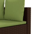 thumbnail image 5 of vidaXL Ensemble de Canapé de Jardin 10 Pcs avec Coussins en Rotin Poly Brun, 5 of 5