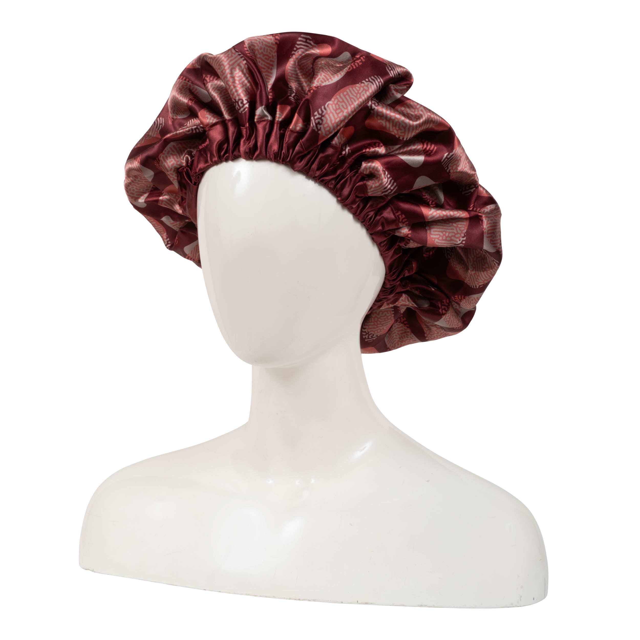 Goody Tru x DomoINK Satin Bonnet, Ultrasoft Large Satin Headwrap, Made for Sleeping, 1 Ct