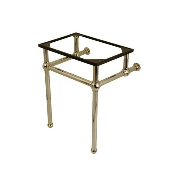 Console Sink Holder with Brass Pedestal, Polished Nickel - 20.38 x 24 x 30 in.