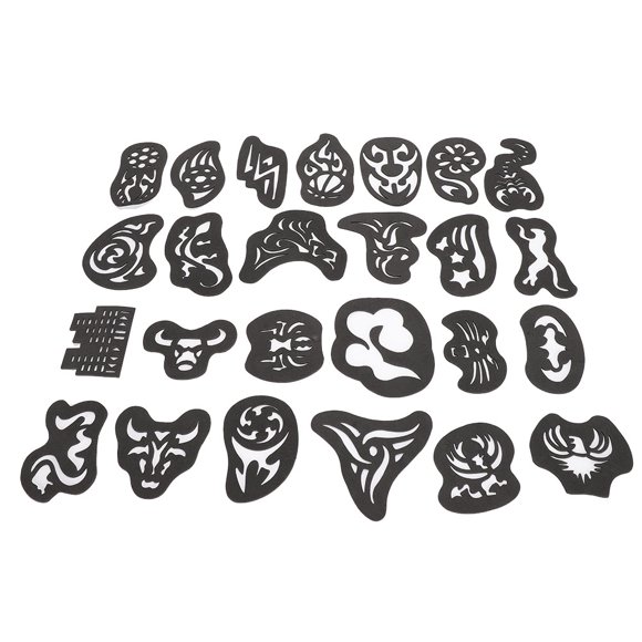 Etiqueta Engomada Del Tatuaje Del Cabello, Plantilla Del Tatuaje Del Cabello 25 Piezas Peso Ligero Respetuoso Del Medio Ambiente Para El Peinado Para El Cabello DIY