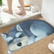 thumbnail image 1 of Alfombras de baño, alfombra 3D con temática de perro, felpudo de bienvenida de 87 x 40 cm, antideslizante, para verano, divertidas y novedosas, para decoración de interiores y exteriores., 1 of 8