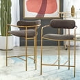 thumbnail image 3 of Simple Living Retro Velvet Stools (Set of 2) Pink, 3 of 5