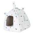 thumbnail image 2 of Casita colgante para pájaros, nido para loros, cama acogedora para hámsteres, escondite de mesa para mascotas, accesorio versátil, forrado de felpa, Pez, 2 of 8