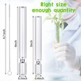 thumbnail image 2 of 12 Pieces Glass Test Tube Glass Tubing with 2 Brushes Reusable Samples Collection Lab Supply for Home Planting Festival Party Decoration Candy Storage (Clear,3 x 0.4 Inch, 4 x 0.5 Inch), 2 of 7