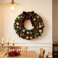 thumbnail image 5 of Kokovifyves 40cm Christmas Wreath for Front Door, 16"Holiday Artificial Garland with Red Bows, Shiny Ball Ornaments and Pine Cones for Indoor Outdoor Home Wall, 5 of 8