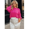 thumbnail image 4 of FOLUNSI Plus Size Raglan Sweater: Trendy Pink, Cozy & Chic!, 4 of 8