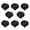 Black, variant on Antique Rose Flower Cabinet Knobs, Zinc Alloy White Drawer Pull Handles for Dresser Vanity Nightstand Cupboard Wardrobe, 8 Pack