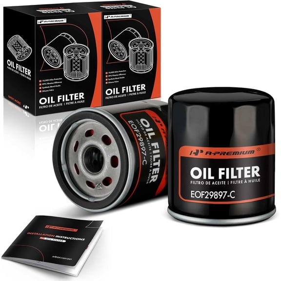 A-Premium 10K Miles Protection Spin On Oil Filter Compatible with Chevy Epica 2004 2005 2006 & Suzuki Verona 2004 2005 2006, 2-PC Set, Replace# 1651086Z00, 2900776