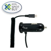 Fuse - Car Charger Micro USB Hard Wired 2.4Amp + Additional USB Port 8ft Coil