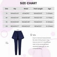 thumbnail image 2 of SILVERCELL 2 Packs Girls Athletic Leggings with Pocket, Little Girl Casual Drawstring Skater Sports Leggings Pantskirts with Flowy Shorts, 5-12 Years, 2 of 8