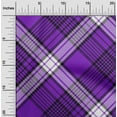 thumbnail image 2 of oneOone Viscose Jersey Violet Fabric Tartan Craft Projects Decor Fabric Printed By The Yard 60 Inch Wide, 2 of 4