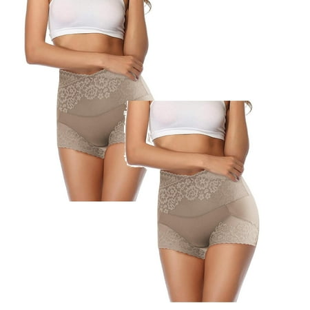 

Womens Underwear Brief High Waist Shapewear Tummy Control Lifter Body Shaper Panty Ladies Slim Waist Trainer Pants Panties2PC