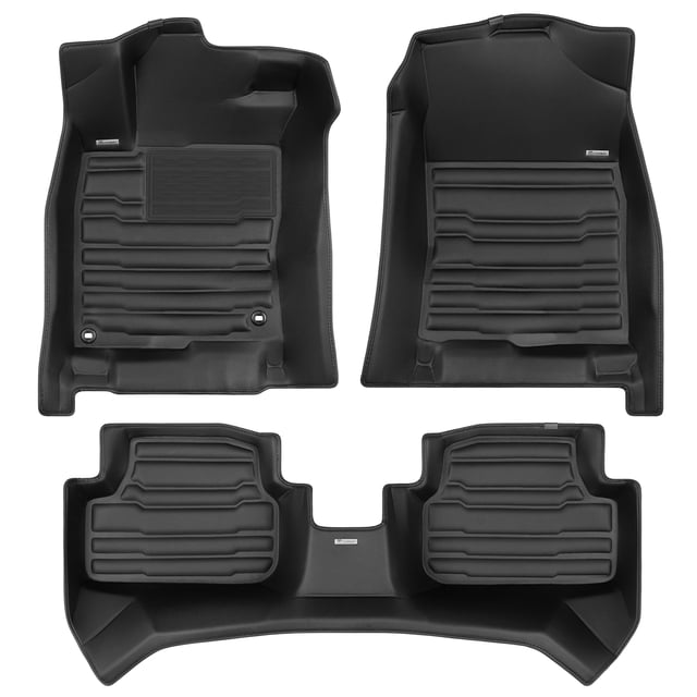 TuxMat - For Honda Civic Coupe 2016-2020 Models - Custom Car Mats - Maximum Coverage, All Weather, Laser Measured - This Full Set Includes 1st and 2nd Rows