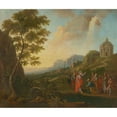 thumbnail image 2 of Anonymous 17x15 Gold Ornate Wood Frame and Double Matted Museum Art Print Titled - The Delivery of the Keys to Peter (1780-1800), 2 of 4
