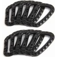 thumbnail image 2 of czcpp-Tactical Carabiner Keychain - 10 Pack Hard Polymer Carabiners D Rings Light Weight Spring Snap Gear Clip Utility Hooks Backpack Hanging Buckle for Outdoor Travelling Camping Hiking Fishing Blac, 2 of 4