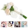 thumbnail image 2 of Ramos de novia para novia y dama de honor, ramo de rosas artificiales de mano para sesiones de fotos de boda, compromiso y más, 2 of 7
