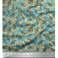 thumbnail image 1 of Soimoi polyester Crepe Fabric Stripe,Triangle & Leopard Animal Decor Fabric Printed Yard 42 Inch Wide, 1 of 1