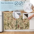 thumbnail image 5 of Rustic Botanical Cabinet Curtains 35"W x 35"L,Dustproof Sink Skirt Curtain for Kitchen Bathroom,Vintage Floral Wildflower Adhesive Desk Skirt Privacy Short Curtains for Office Closet Vanity Shoe Rack, 5 of 8