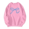 thumbnail image 4 of SCSAlgin Women Oversized Sweatshirt Bow Crewneck Long Sleeve Pullover Top Aesthetic Fall Sweatshirt Outfits, 4 of 4