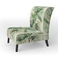 thumbnail image 3 of Designart "Minimalism Plam Tree silence III" Green Floral Upholstered Accent Chair - Traditional Arm Chair For Living Room, 3 of 7