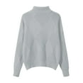 thumbnail image 3 of Sweaters for Women 2025 Fall Winter Oversized Long Sleeve High Neck Thickened Knit Jumper Top Womens Pullover Sweaters, 3 of 6