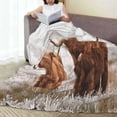 thumbnail image 6 of Fuzoiu Yak Print Ultra-Soft Micro Fleece Blanket,All Seasons Flannel Throw, Lightweight Blanket for Bed, Sofa, Couch, Movie Night, Camping, and Travel-60"x50", 6 of 7