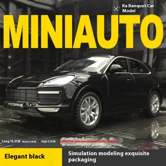 1:32 Cayenne Turbo Alloy Car Diecast Model Simulation Model Ornament Sound Light Pull Back Toy Collect Hobby Model Gift