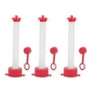 (TENVOLTS)3Pcs Red and White Plastic Replacement Fuel Gas Spout Stopper Screw Cap Kit-98666342