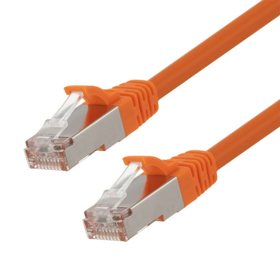 NavePoint Ethernet Patch Cable CAT6, F/UTP, 26AWG, 7 Ft,  5 pack, Orange