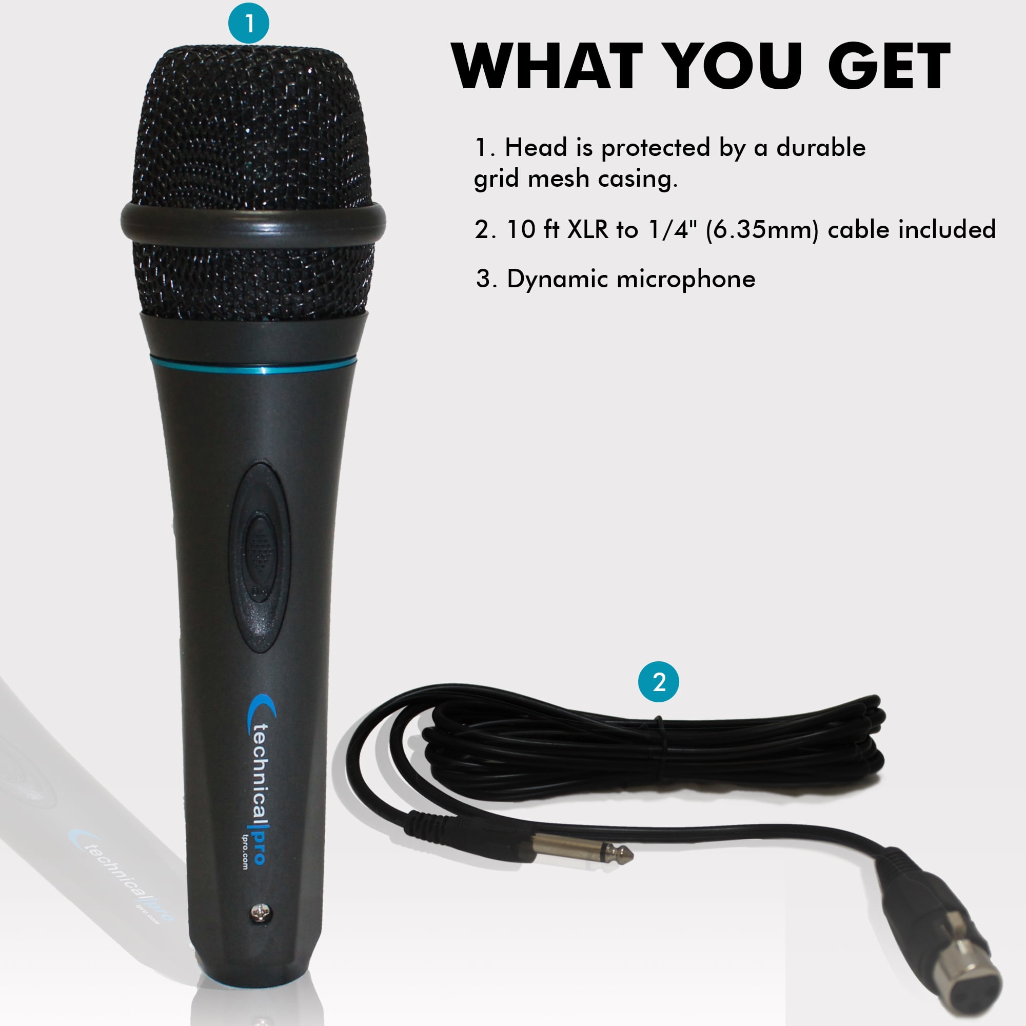 Technical Pro Portable Bluetooth Speaker with Woofer Tweeter Professional Microphone, Black, KTTPBOM875B