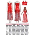 thumbnail image 2 of Horror Movie Carrie Fantasia White Cosplay Sexy Blood Printed Dress Costume Women Adult Fantasy Halloween Carnival Party Cloth, 2 of 5