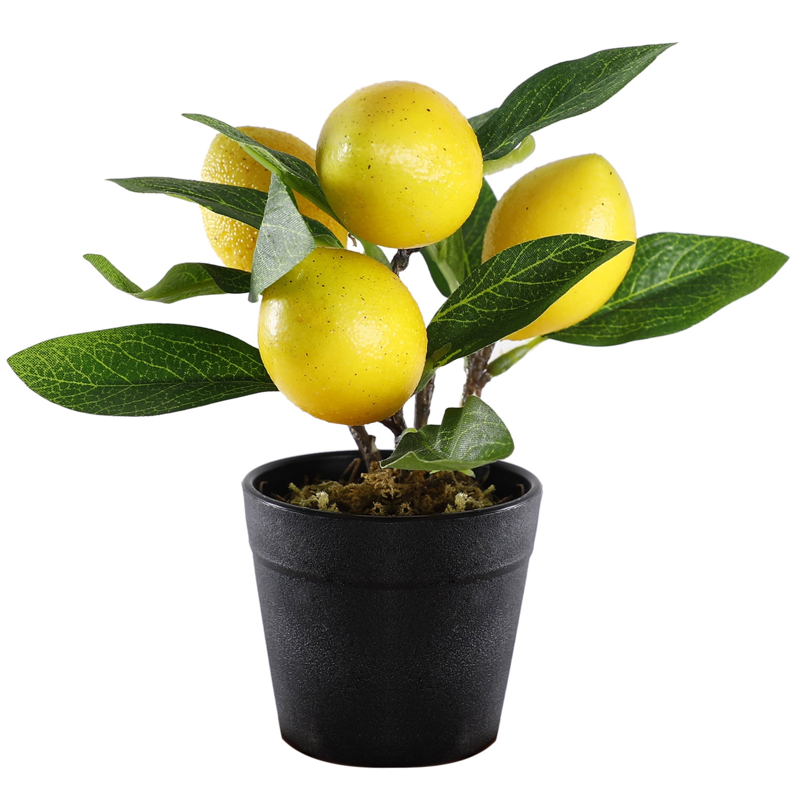 Lemon Potted Plant Artificial Realistic Mini Lemon Tree Bonsai Greenery