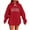 Red, variant on QQAMB Oversized Sweatshirts for Women Mama Letter Printed Drawstring Fall Winter Trendy Hoodies Sweatshirts with Pocket Green XL