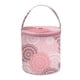 thumbnail image 1 of Bolsa de hilo floral para tejer a crochet con cremallera Organizador de almacenamiento de hilo Tambor de almacenamiento Rosa, 1 of 9