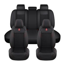 Maidao Car Seat Covers Full Set Leather for Cadillac for Escalade 1999-2000 5 Seats Water Resistant Front Rear Cushion Protector Black