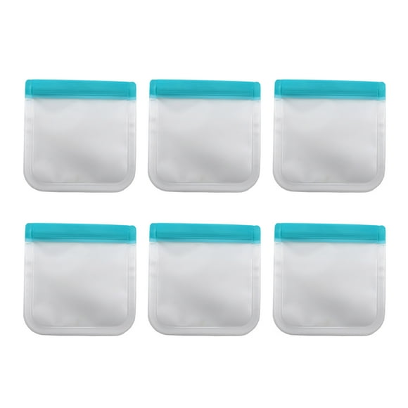 Reusable Food Storage Bags 6 pieces Reusable Freezer Bags