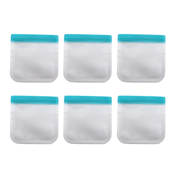 Bolsas reutilizables para almacenamiento de alimentos 6 piezas Bolsas reutilizables para congelador